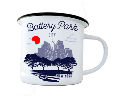 Battery Park City Manhattan Sketch Camp Mug