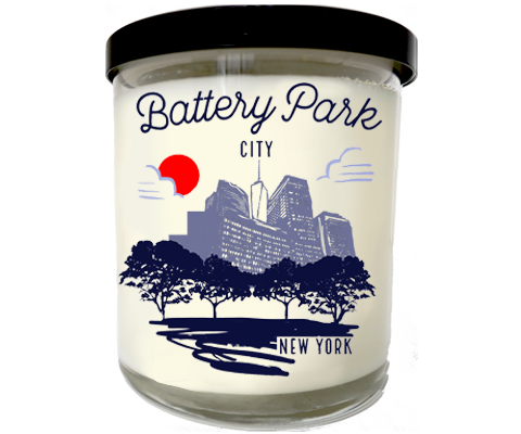 Battery Park City Manhattan Sketch Scented Candle