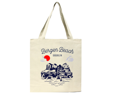 Bergen Beach Brooklyn Sketch Tote Bag
