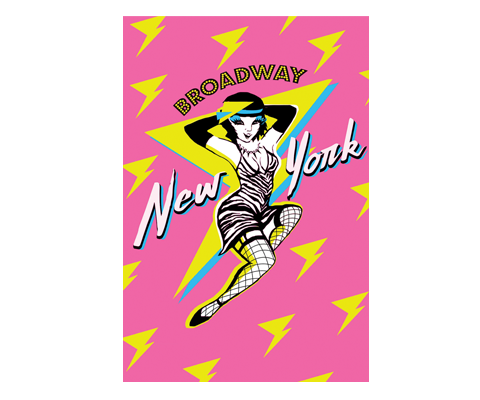 New York Broadway Showgirl Postcard