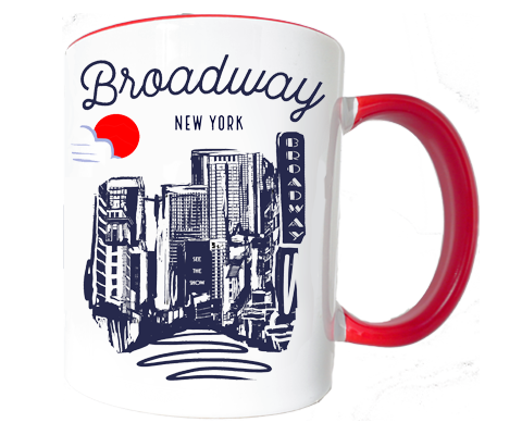 Broadway Manhattan Sketch Mug