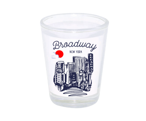Broadway Manhattan Sketch Shot Glass