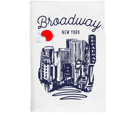 Broadway Manhattan Sketch Kitchen Tea Towel