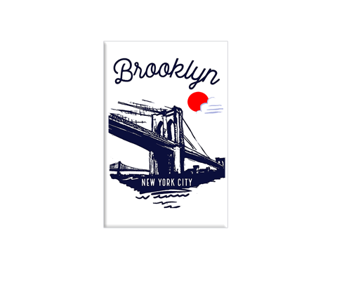 Brooklyn Bridge New York Sketch Magnet