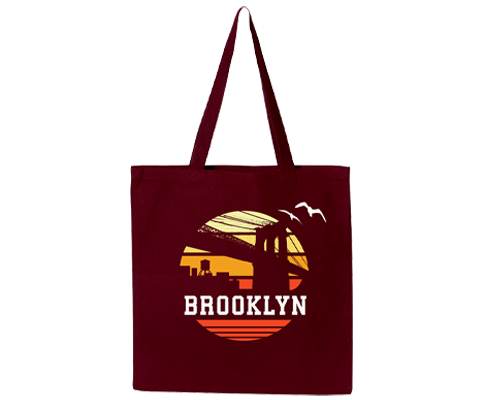 Brooklyn Orange Sunrise Tote Bag