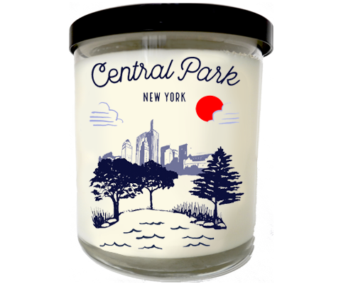 Central Park Manhattan Sketch Scented Candle