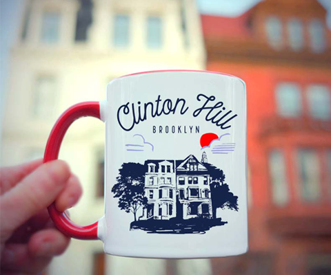 Clinton Hill Brooklyn Sketch Mug