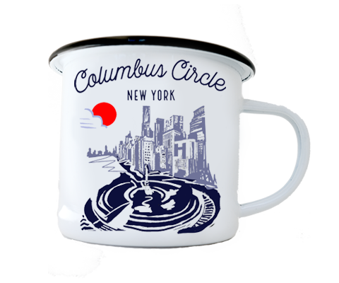 Load image into Gallery viewer, Columbus Circle Manhattan Sketch Camp Mug
