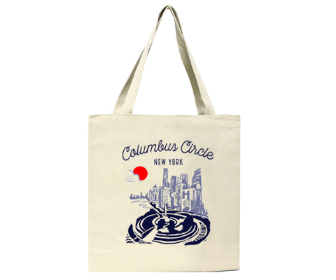 Columbus Circle Manhattan Sketch Tote Bag