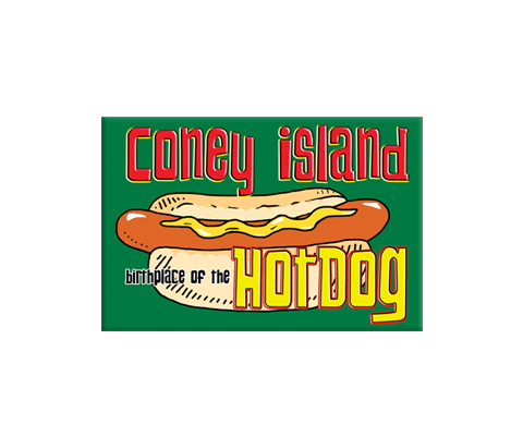 Coney Island Hotdog Brooklyn New York Magnet