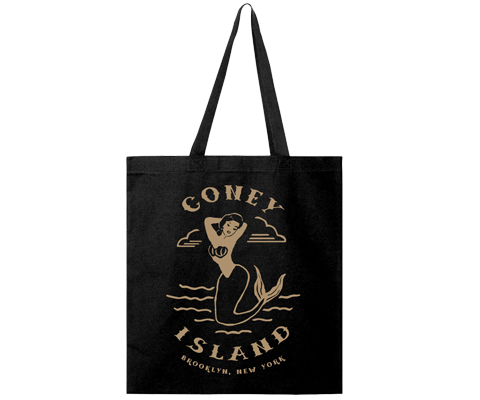 Coney Island Vintage Mermaid Tote Bag