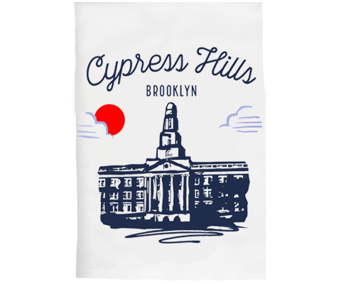 Load image into Gallery viewer, Cypress Hills Brooklyn Sketch Kitchen Tea Towel
