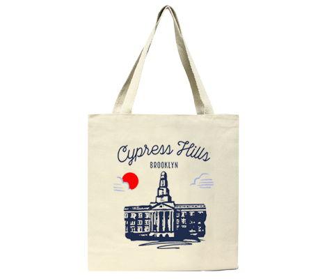 Cypress Hills Brooklyn Sketch Tote Bag