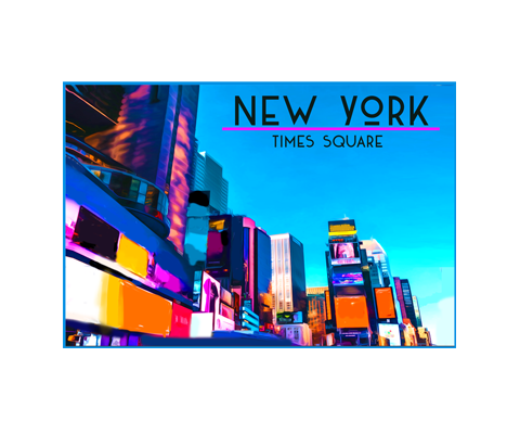 New York Times Square Deco Postcard