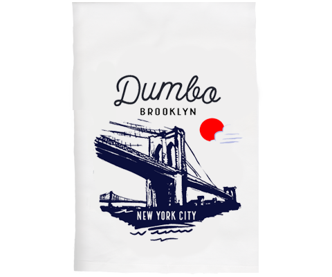 Dumbo Brooklyn Bridge Sketch Kitchen Tea Towel