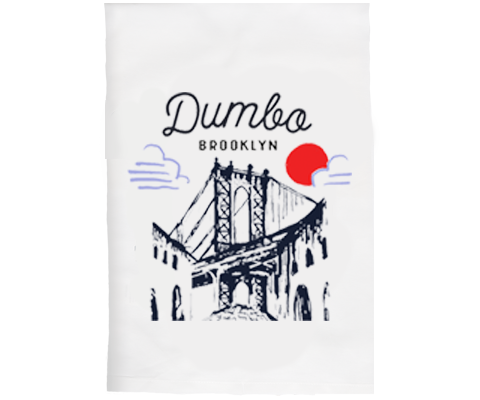 Dumbo Brooklyn Manhattan Bridge Sketch Kitchen Tea Towel