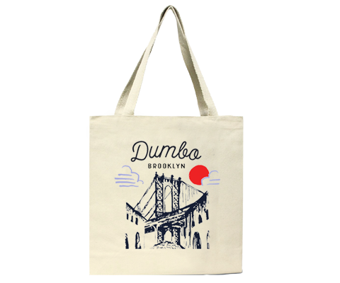Dumbo Brooklyn Manhattan Bridge Sketch Tote Bag