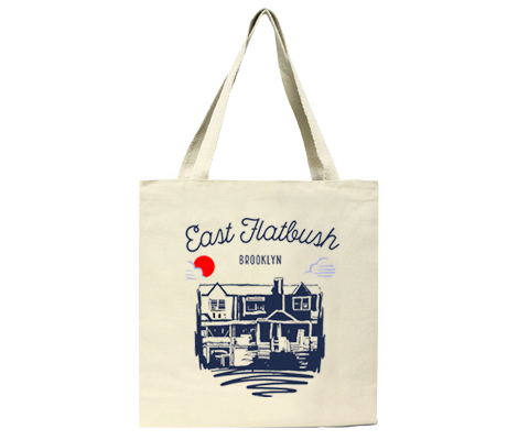 East Flatbush Brooklyn Sketch Tote Bag