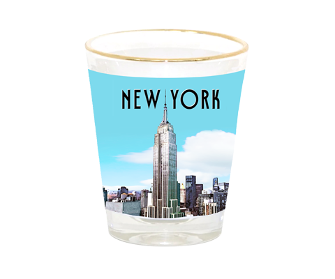 Load image into Gallery viewer, Empire State Building Blue Sky New York Shot Glass
