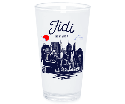 Fidi Financial District Manhattan Sketch Pint Glass