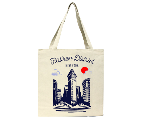 Flatiron District Manhattan Sketch Tote Bag
