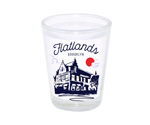 Flatlands Brooklyn Sketch Shot Glass