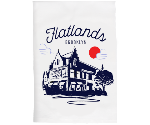 Flatlands Brooklyn Sketch Kitchen Tea Towel