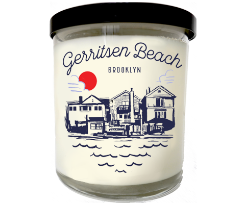 Load image into Gallery viewer, Gerritsen Beach Brooklyn Sketch Scented Candle
