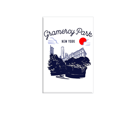 Gramercy Park New York City Sketch Magnet