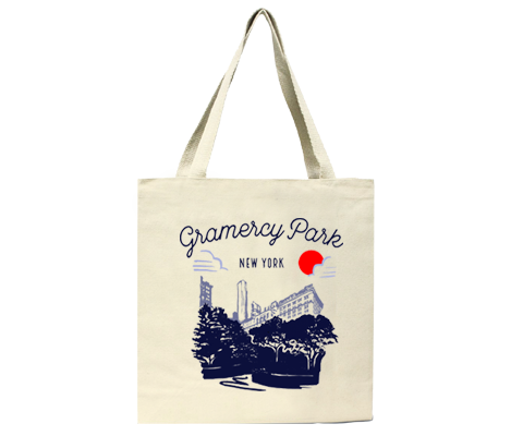 Gramercy Park Manhattan Sketch Tote Bag