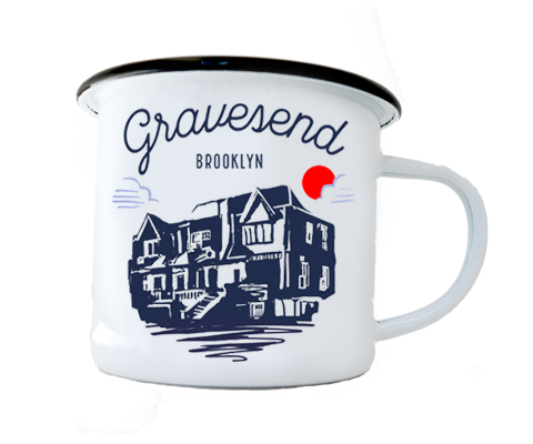 Gravesend Brooklyn Sketch Camp Mug