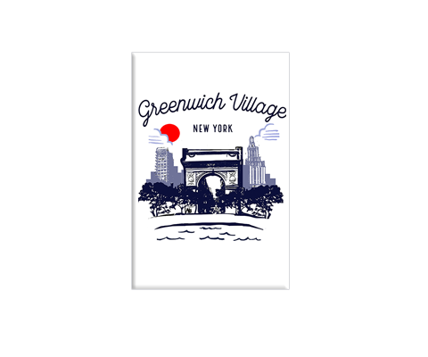 Greenwich Village New York Sketch Magnet