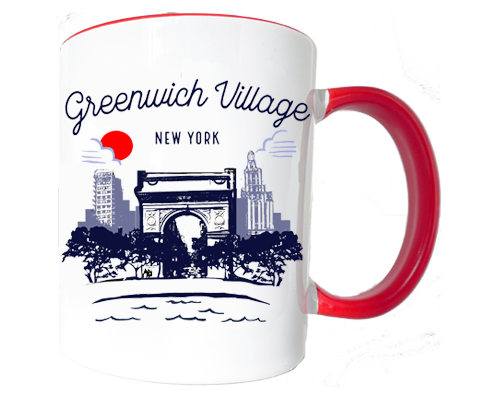 Greenwich Village Manhattan Sketch Mug