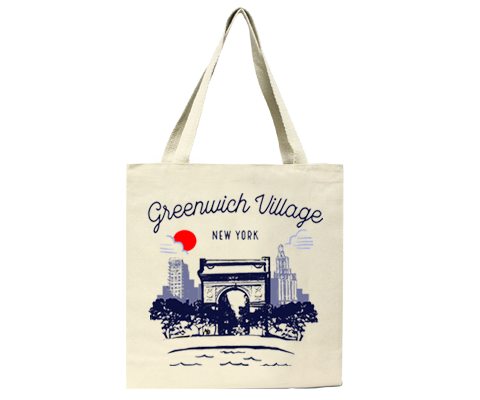 Greenwich Village Manhattan Sketch Tote Bag