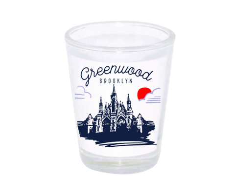 Load image into Gallery viewer, Greenwood Brooklyn Sketch Shot Glass
