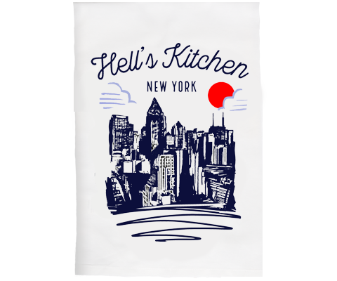Hell's Kitchen Manhattan Sketch Kitchen Tea Towel