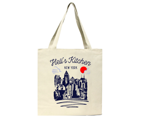 Hell's Kitchen Manhattan Sketch Tote Bag