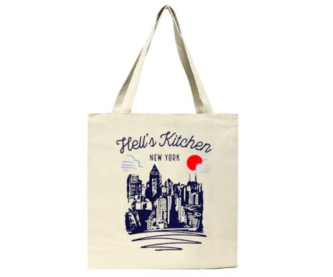 Load image into Gallery viewer, Hell&amp;#39;s Kitchen Manhattan Sketch Tote Bag
