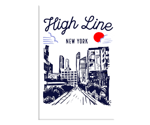 Highline New York Sketch Magnet