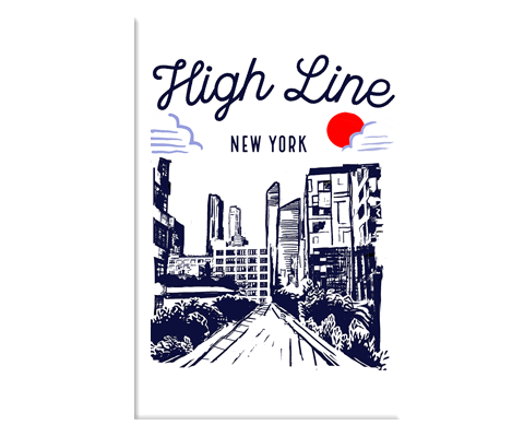 Load image into Gallery viewer, Highline New York Sketch Magnet
