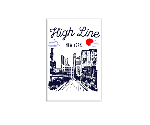High Line New York City Sketch Magnet