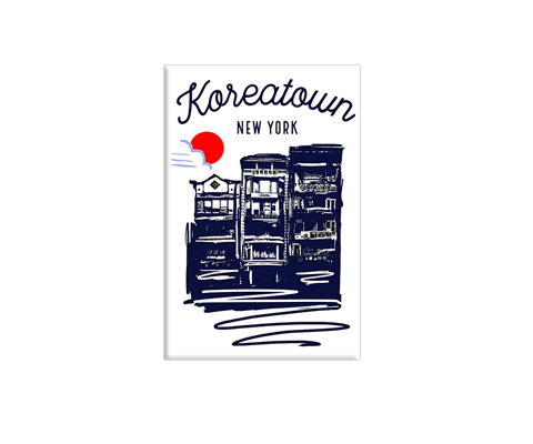 Koreatown New York Sketch Magnet