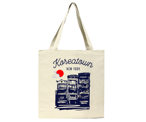 Koreatown Manhattan Sketch Tote Bag