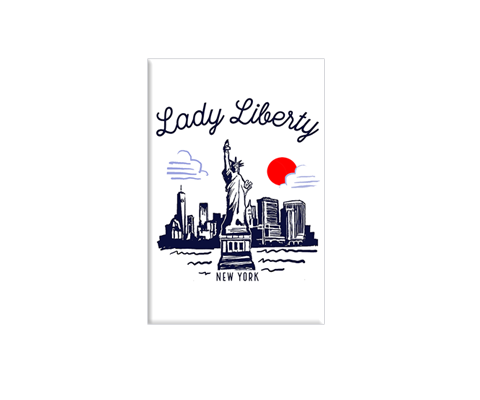 Lady Liberty New York Sketch Magnet