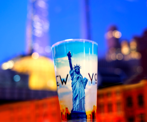 Statue of Liberty Sunrise New York Pint Glass