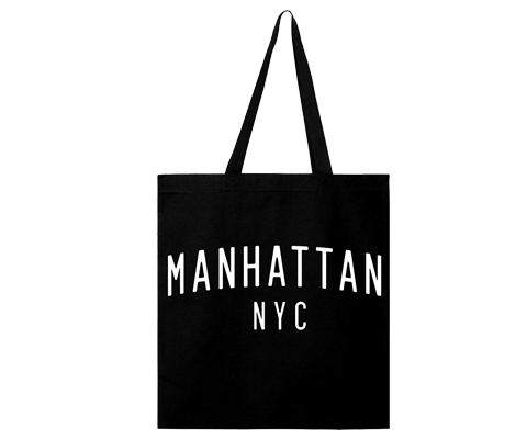 Manhattan New York Black Tote Bag