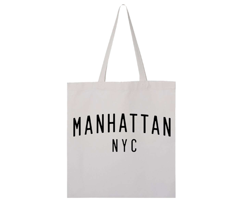 Manhattan New York White Tote Bag