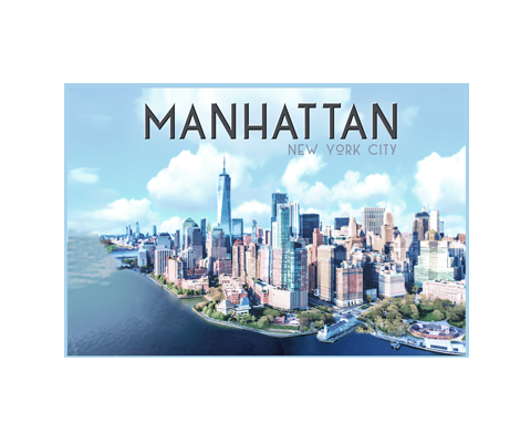 Manhattan New York Postcard