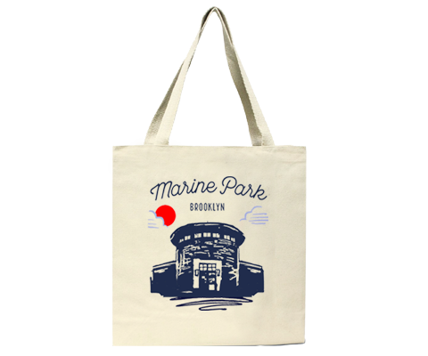 Marine Park Brooklyn Sketch Tote Bag