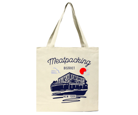 Meatpacking District Manhattan Sketch Tote Bag